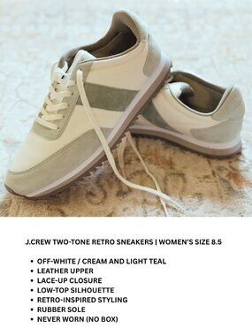 J.Crew Two-Tone Retro Sneakers | Women’s Size 8.5
